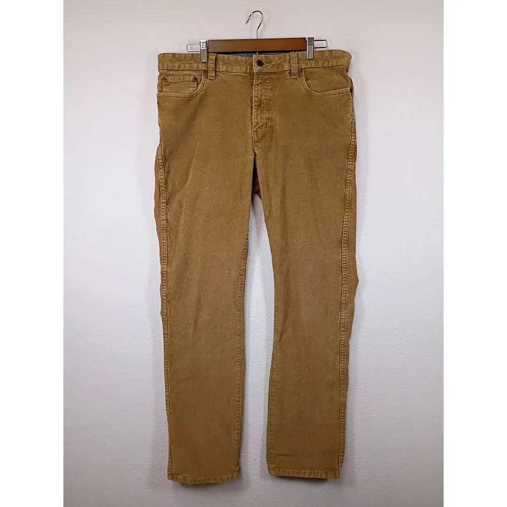 Outdoor Heritage L.L.Bean Mens 36x32 Tan Standard Fit Corduroy Pants 502837